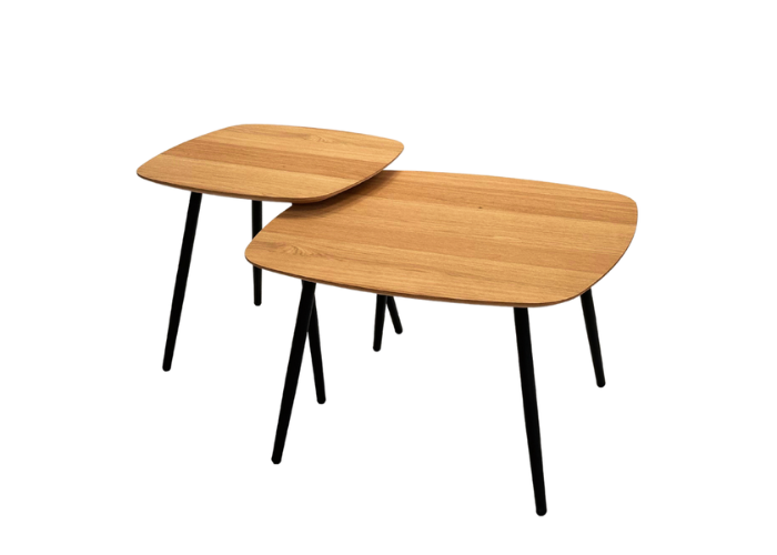 Sivupöytien setti metallijaloilla Geometric