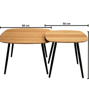 Sivupöytien setti metallijaloilla Geometric