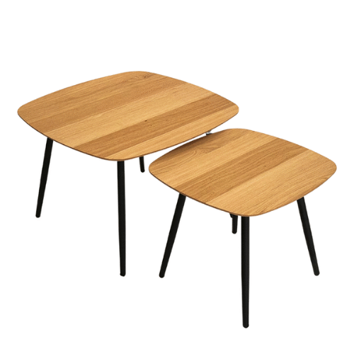 Sivupöytien setti metallijaloilla Geometric
