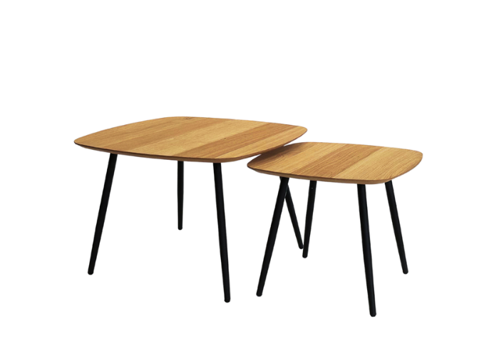 Sivupöytien setti metallijaloilla Geometric