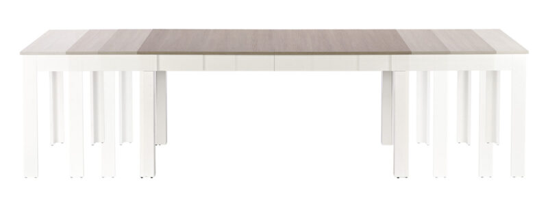 SEWERYN 160/300 cm jätkettava ruokapöytä tammi / valkoinen