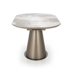 ROBINSON jatkettava pöytä, beige marmori / cappuccino / musta