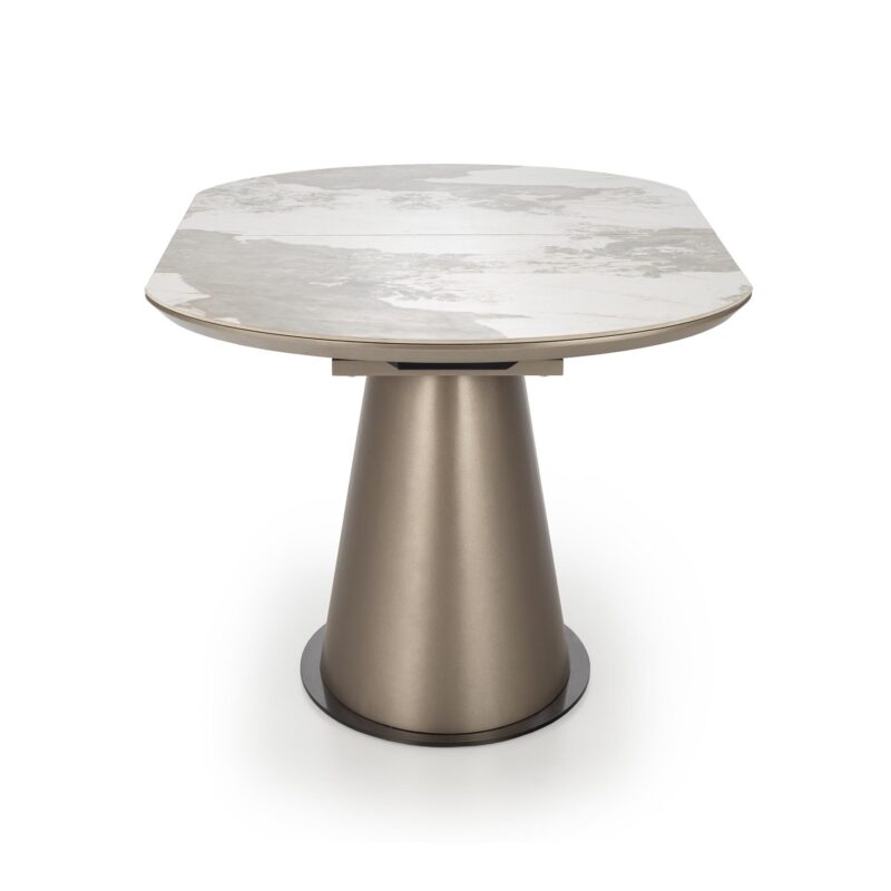 ROBINSON jatkettava pöytä, beige marmori / cappuccino / musta