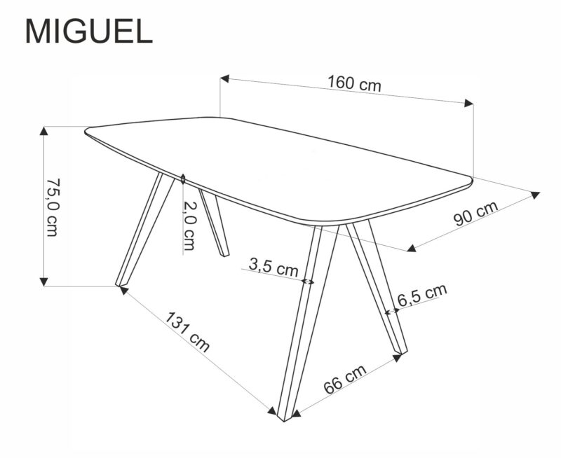 MIGUEL-ruokapöytä