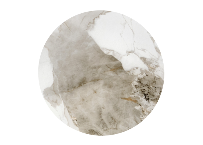 Cecilia_S-sohvapöytä, marmori / harmaa / kulta