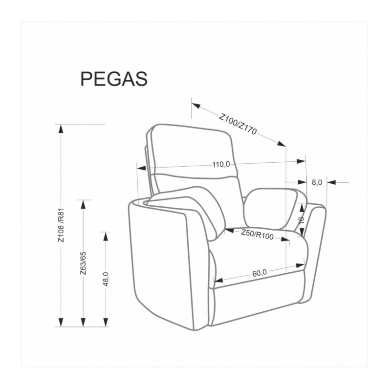 Pegas-nojatuoli, beige