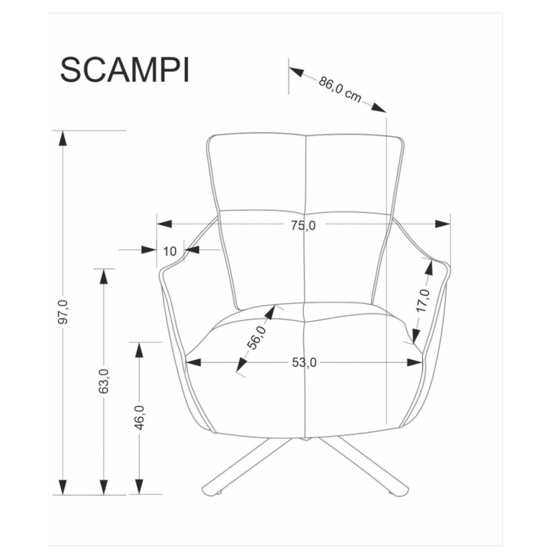 Scampi-nojatuoli