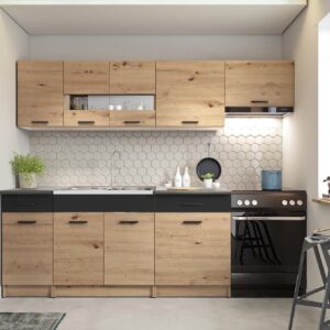 ALINA 240 - ARTISAN OAK/BLACK MATTA