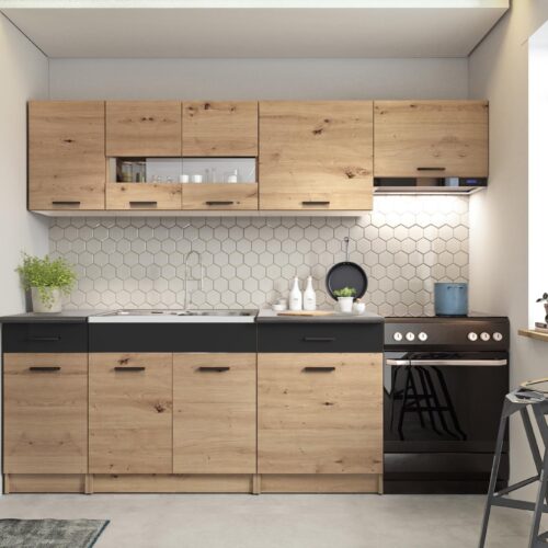 ALINA 240 - ARTISAN OAK/BLACK MATTA