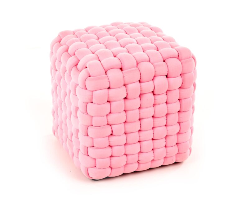 RUBIK-pouffen väri: vaaleanpunainen