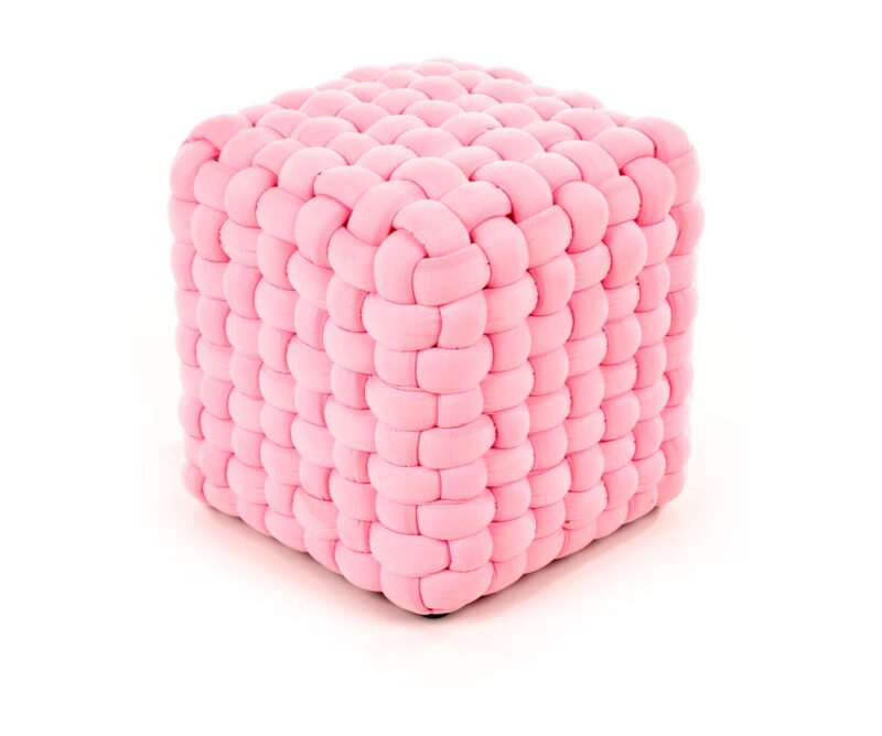 RUBIK-pouffen väri: vaaleanpunainen