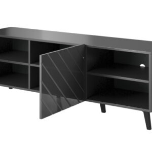 TV-taso 150 ABETO maton harmaa/ kiiltävän harmaa