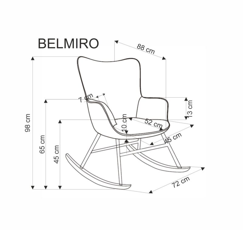 BELMIRO keinutuoli, oliivi