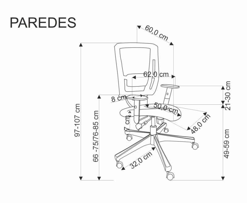 PAREDES työtuoli, musta