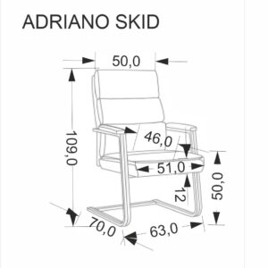 ADRIANO SKID työtuoli musta