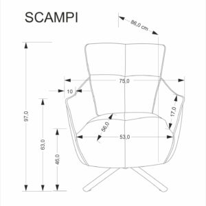 SCAMPI vapaa-ajan tuoli, cappuccino