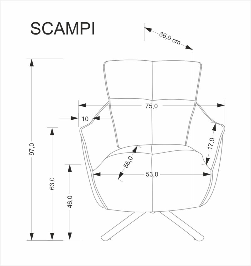 SCAMPI vapaa-ajan tuoli, cappuccino