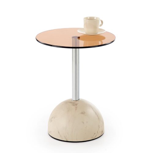 ARIANA c.pöytä, beige marmori / keltainen