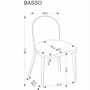 BASSO tuoli vaalea pähkinä/ CREMONA 14 (beige)