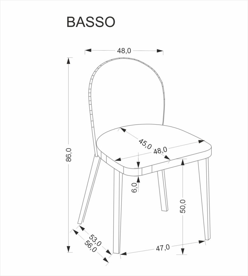 BASSO tuoli vaalea pähkinä/ CREMONA 14 (beige)